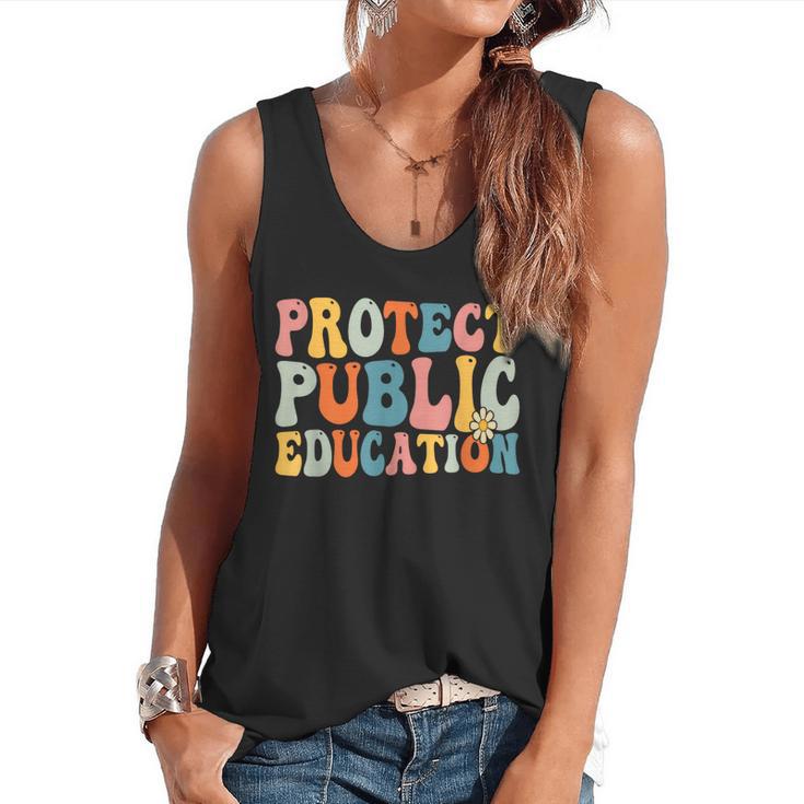 Protect Public Education Public Teacher School Flowy Tank