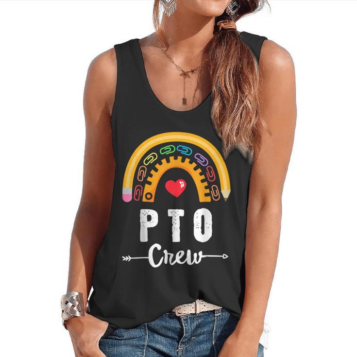 PTO Crew Parent School Volunteer Board Mom Parent Teacher Flowy Tank