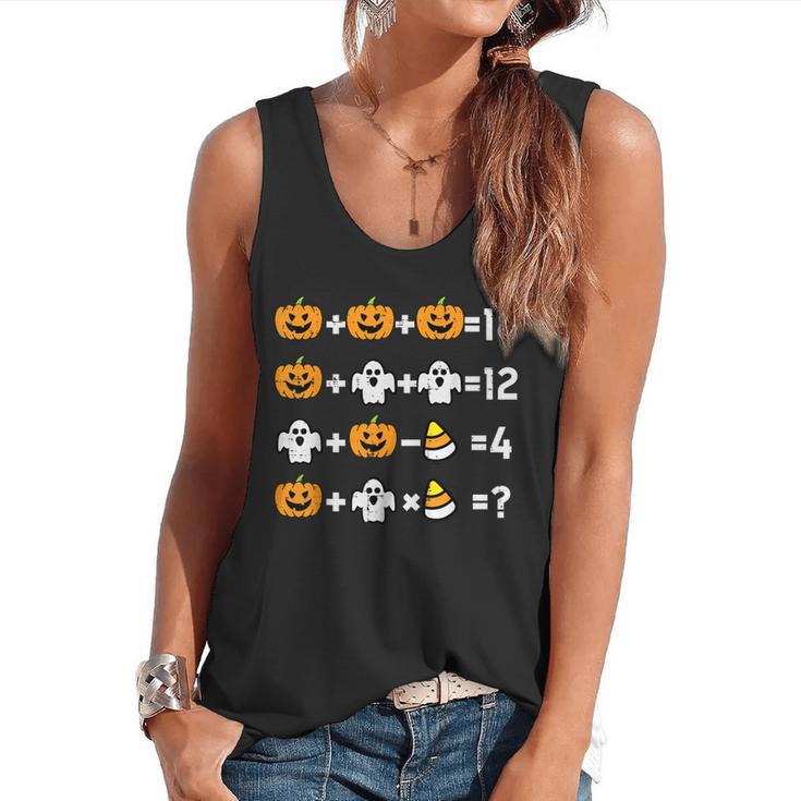 Pumpkin Ghost Equation Math Teacher Halloween Costume Flowy Tank