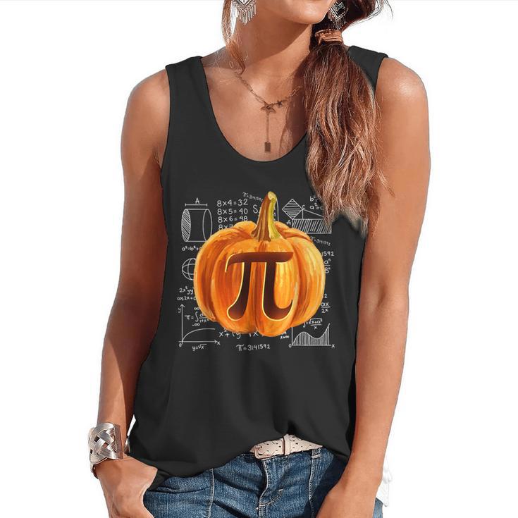 Pumpkin Pie Halloween Thanksgiving Math Teacher Pi Day Flowy Tank