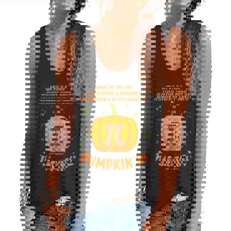 Pumpkin Pie Pi Math Teacher Shirt Halloween Men Adult Flowy Tank