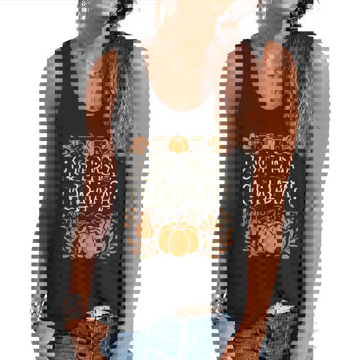 Que Pasa Calabaza Shirt Spanish Teacher Flowy Tank
