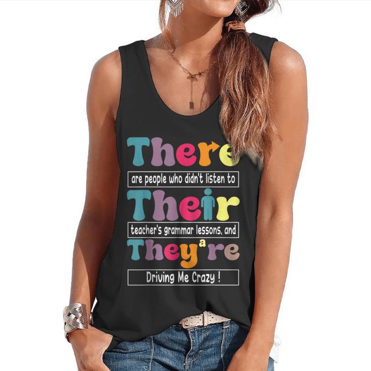 There Their They'Re English Teacher Grammar Memes Flowy Tank