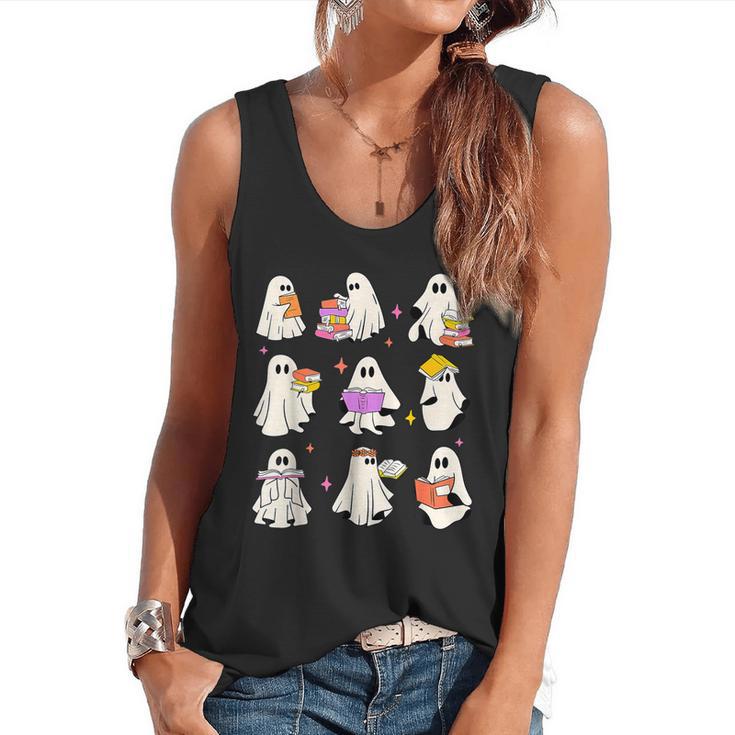 Read More Books Spooky Teacher Halloween Ghost Reading Book Flowy Tank