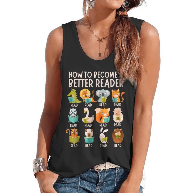 Reading Teacher How To Become a Better Reader Book Lover Fun Flowy Tank