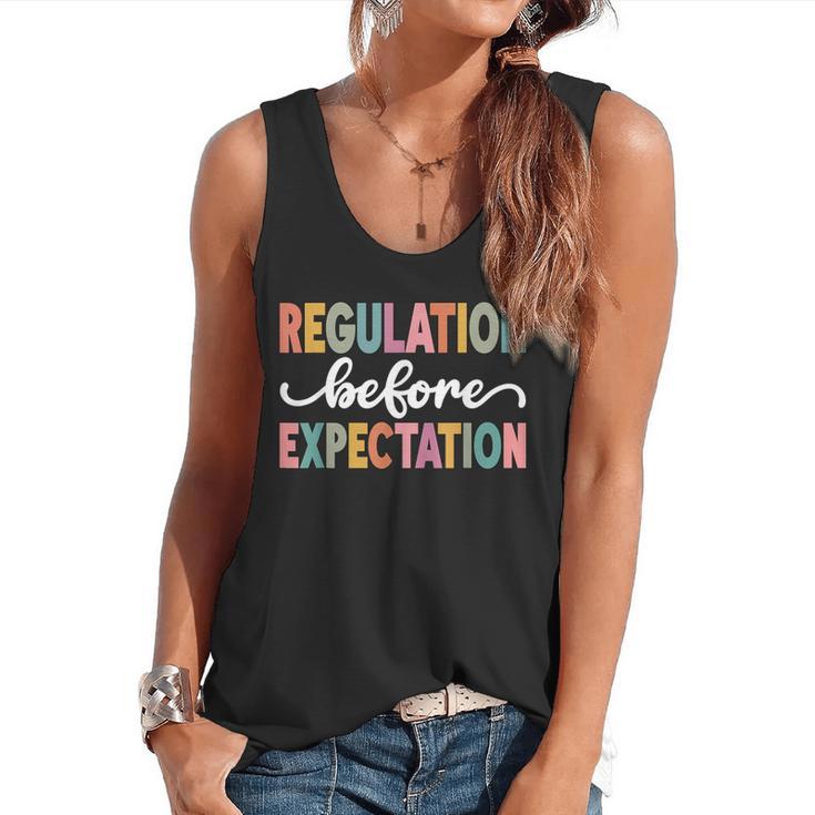 Regulation Before Expectation Cute ABA SPED Teacher Therapy Flowy Tank