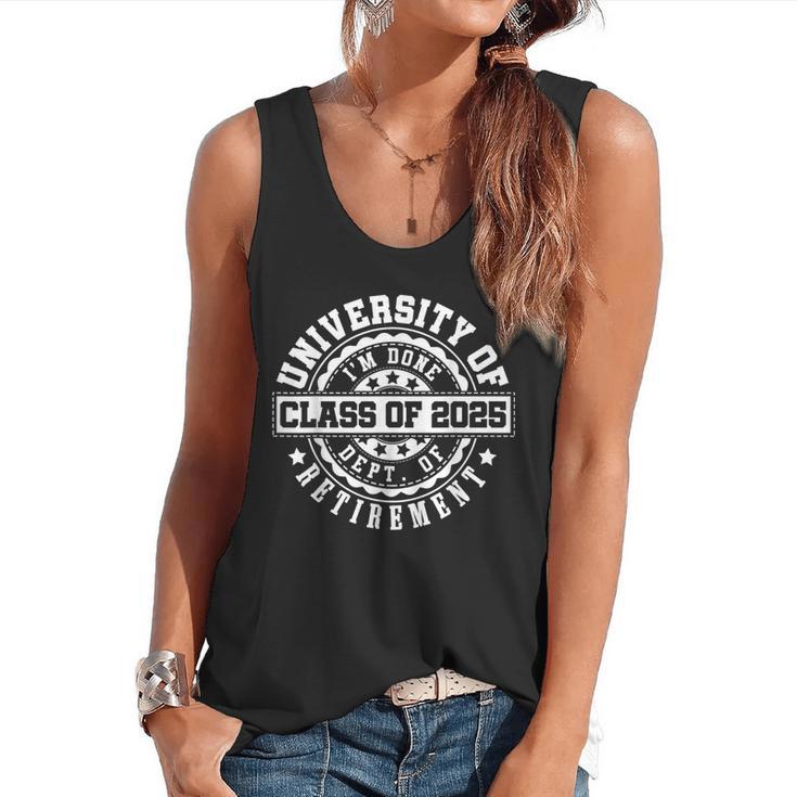 Retired 2025 For Teacher Retirement University Of I'm Done Flowy Tank