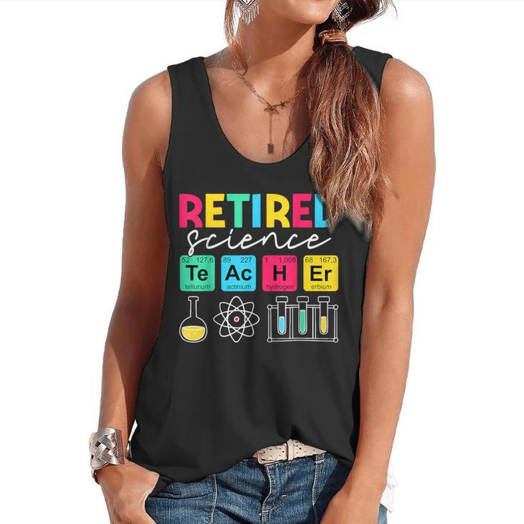 Retired Science Teacher Periodic Table Teacher Life Flowy Tank