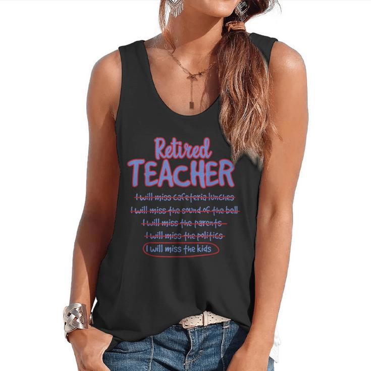 Retiring Teacher Tshirt For Retired Teachers For Men Women Flowy Tank