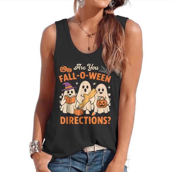 Retro Are You Fall O Ween Directions Ghost Teacher Spooky Flowy Tank