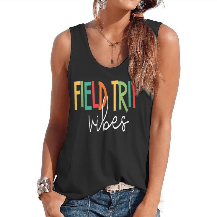 Retro Field Trip Vibes Vintage Field Trip Vibes Teacher Kids Flowy Tank