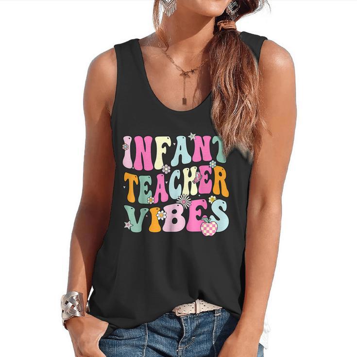 Retro Infant Teacher Vibes Women Daycare Teacher Flowy Tank
