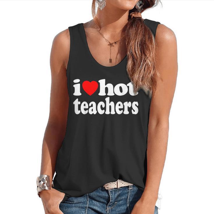 Retro I Love Hot Teachers Vintage I Heart Hot Teacher Men Women Girls Kids Flowy Tank