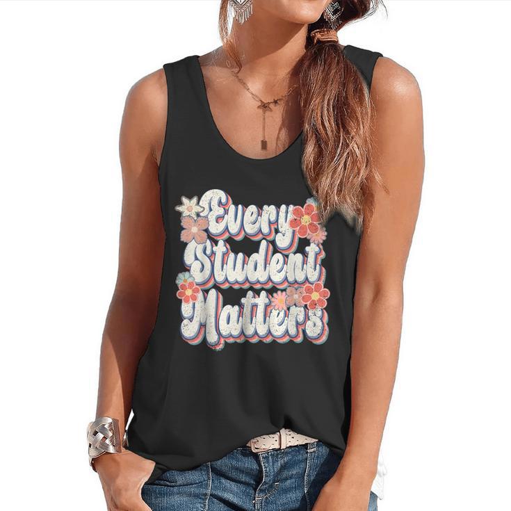 Retro Vintage Every Student Matters Teacher Paraprofessional Flowy Tank