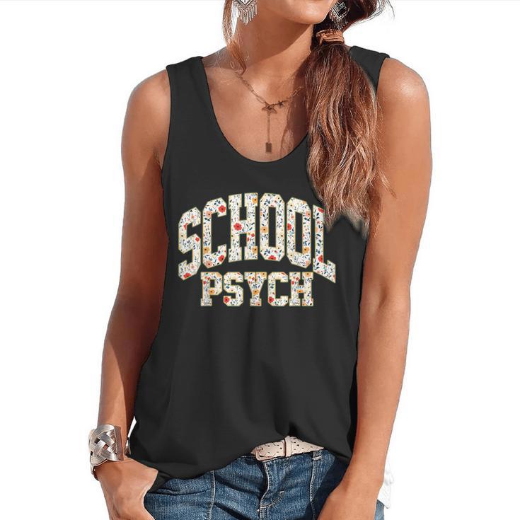Retro Wildflower School Psych Teacher School Psychologist Flowy Tank