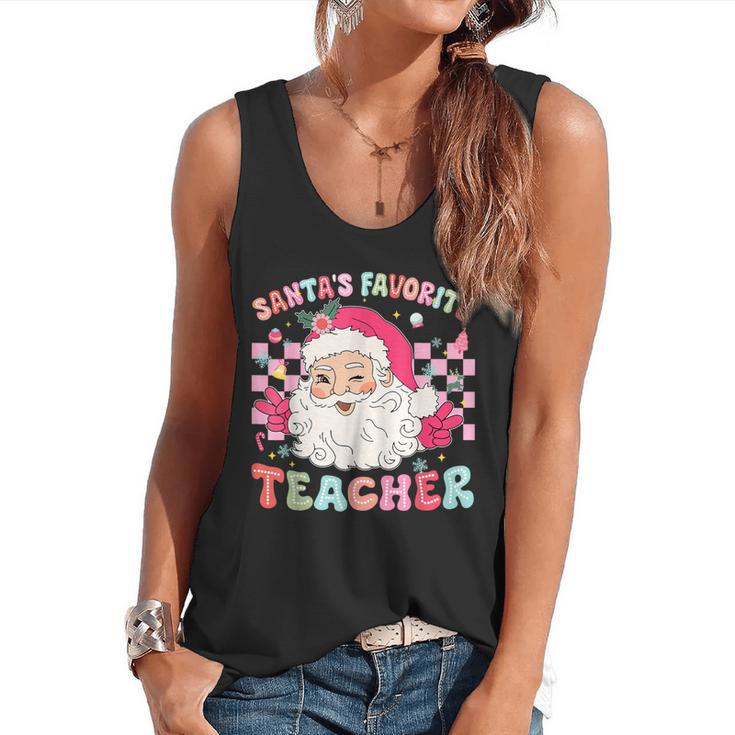 Santa Favorite Teacher Shirt Teacher Christmas Flowy Tank