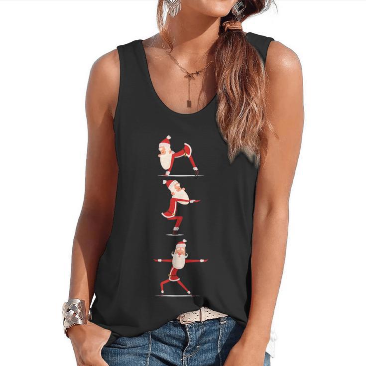 Santa Yoga Poses For Yogi Teacher Christmas Yoga Poses Flowy Tank