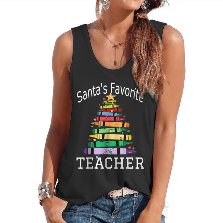 Santa's Favorite Teacher Idea For Christmas Teachers Flowy Tank