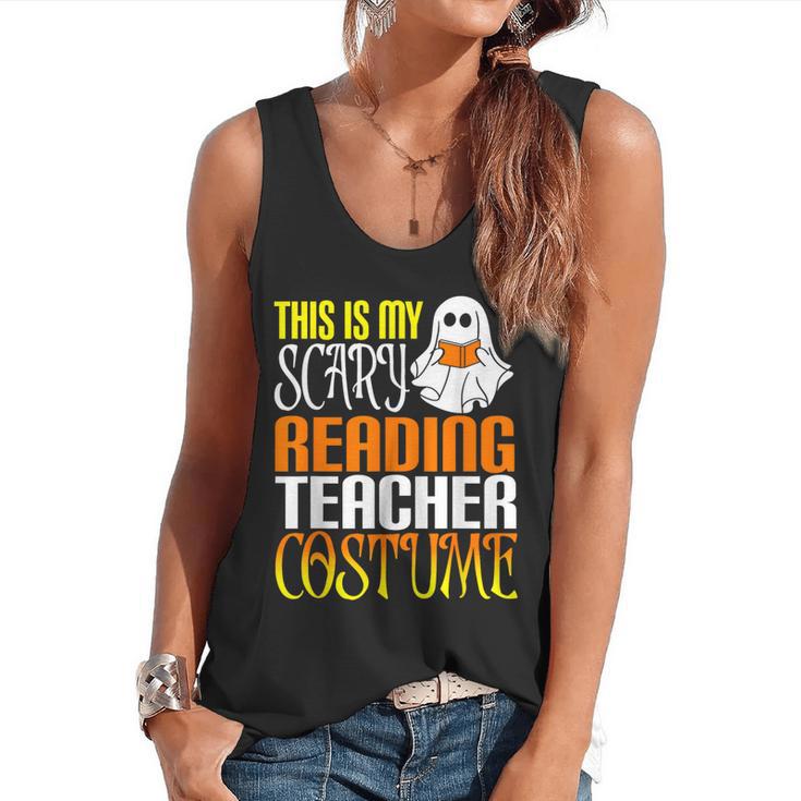 This Is My Scary Reading Teacher Costume Halloween School Flowy Tank