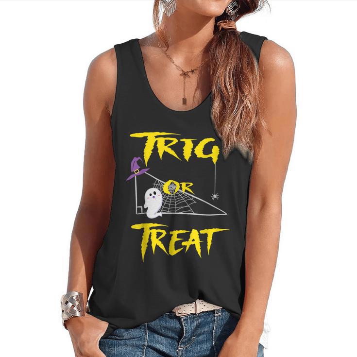 School Math Teacher Halloween 2022 Trig Or Treat Shirt Flowy Tank