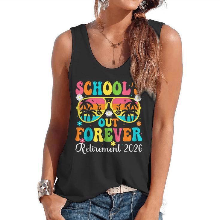 School's Out Forever Retirement 2026 Retro Retired Teacher Flowy Tank