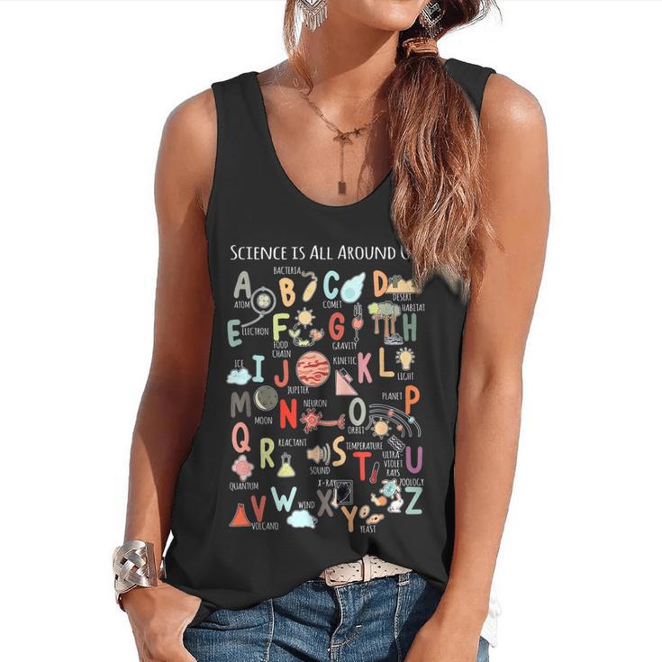 Science Teacher Alphabet Science Is All Around Us Teacher Flowy Tank
