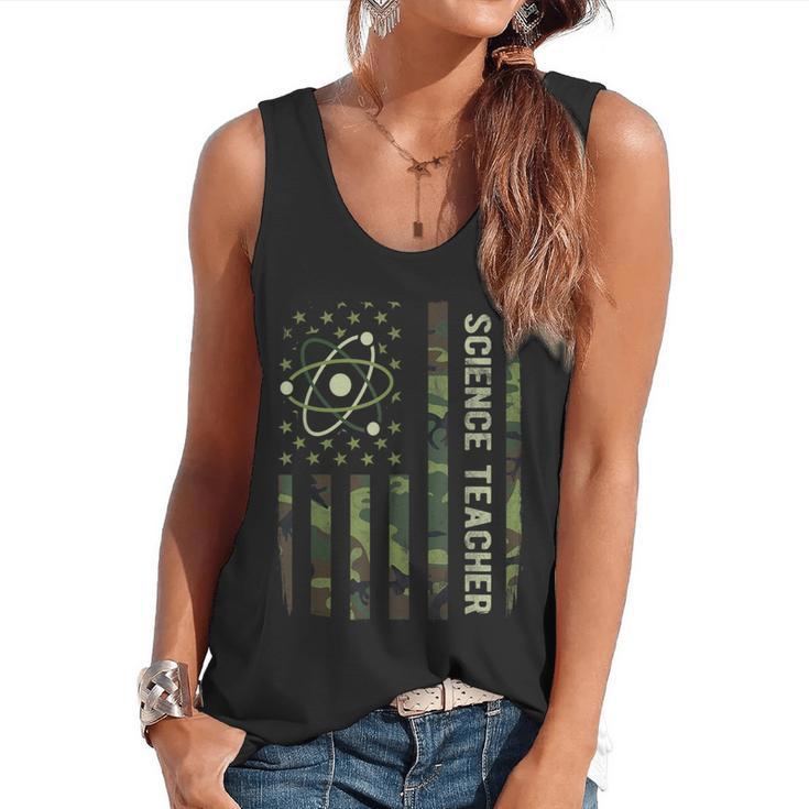Science Teacher Camo American Flag Back To School Flowy Tank