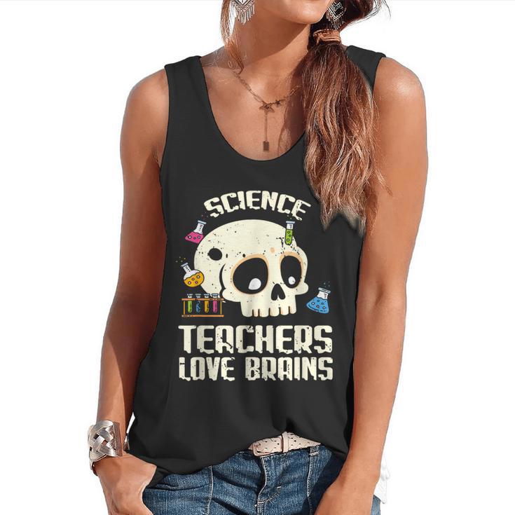 Science Teachers Love Brains Teachers Halloween Flowy Tank
