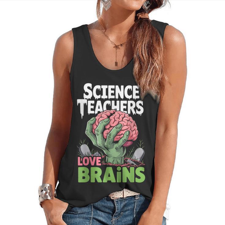 Science Teachers Love Brains Shirt Men Women Halloween Flowy Tank