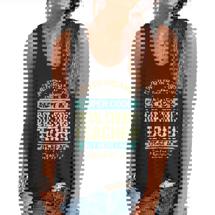 Social Studies Teacher  Appreciation Men Women Flowy Tank