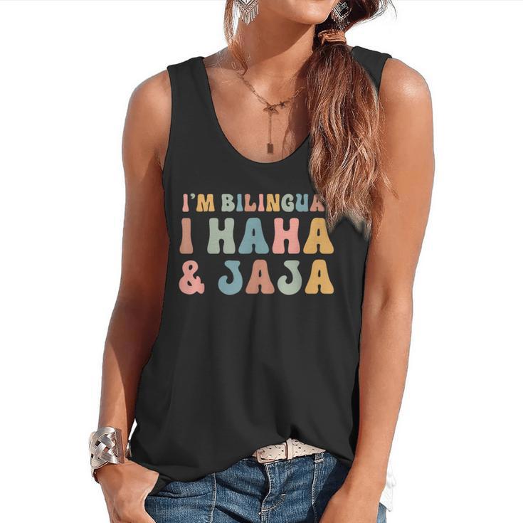 Spanish Teacher Groovy I'm Bilingual I Haha And Jaja Flowy Tank