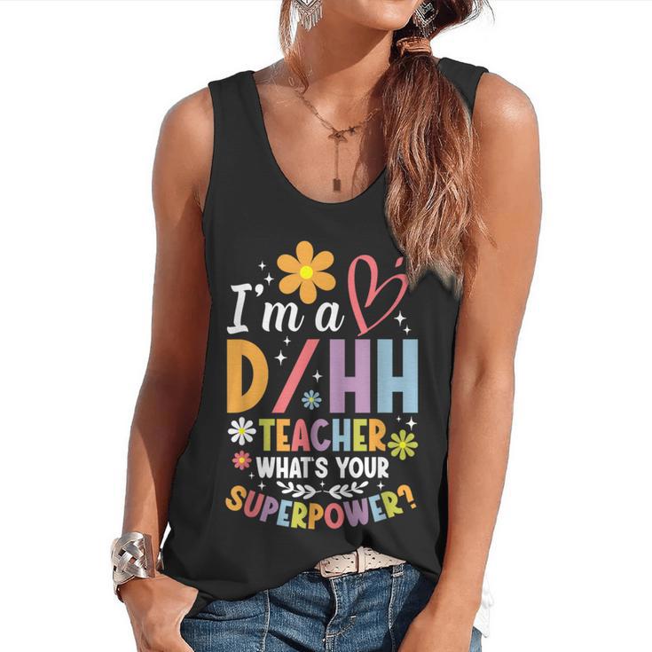 Special Education ASL Teacher Superpower DHH Teacher Flowy Tank