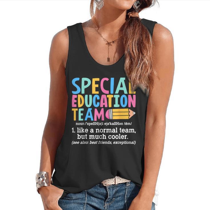 Special Education Team Definition Retro Ed Team Crew Teacher Flowy Tank