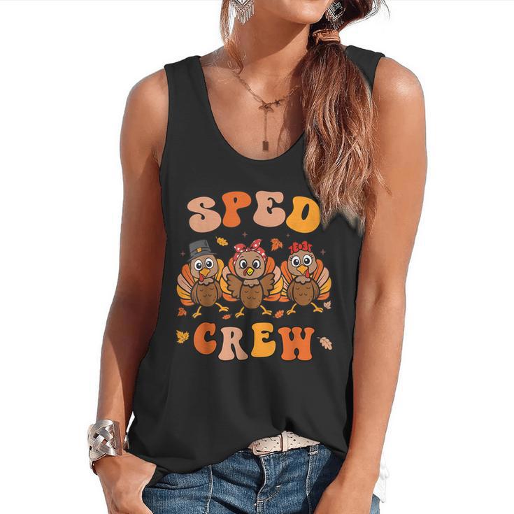 Sped Teacher Crew Thanksgiving Special Education Teacher Flowy Tank