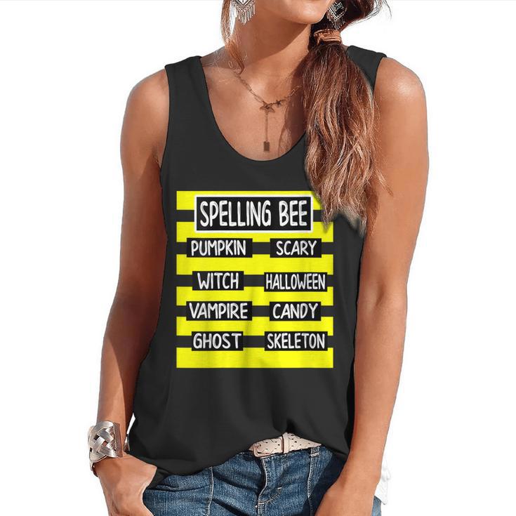 Spelling Bee Pun Halloween Costume For Teachers Flowy Tank