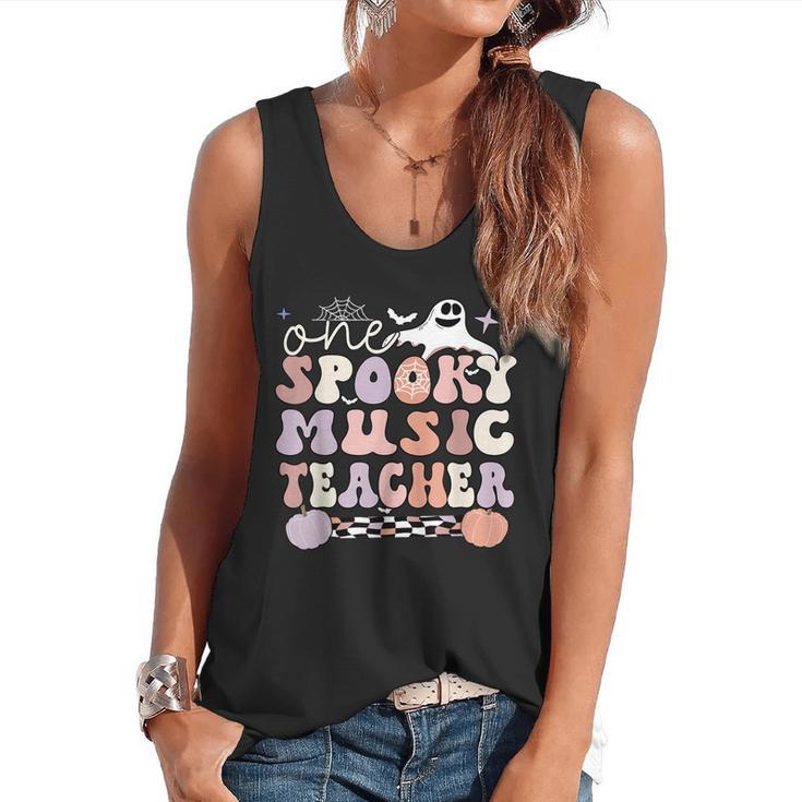 Spooky Music Teacher Halloween Music Teaching Men Women Flowy Tank