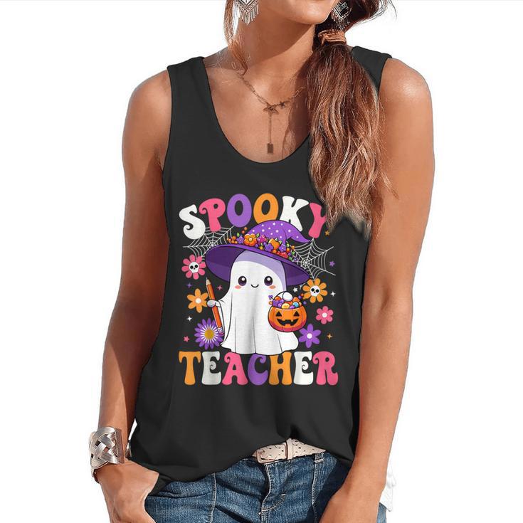 Spooky Teacher Halloween Cute Halloween Teacher Ghost Flowy Tank
