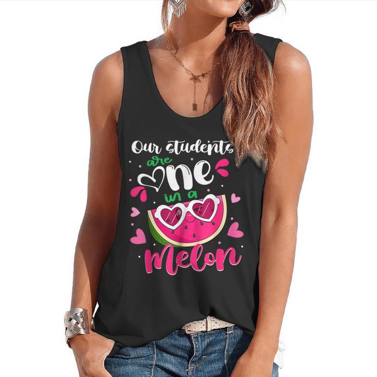 Our Students Are One In A Melon Teacher Watermelon Summer Flowy Tank