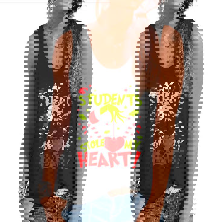 My Students Stole My Heart Teacher Holiday Merry Christmas Flowy Tank