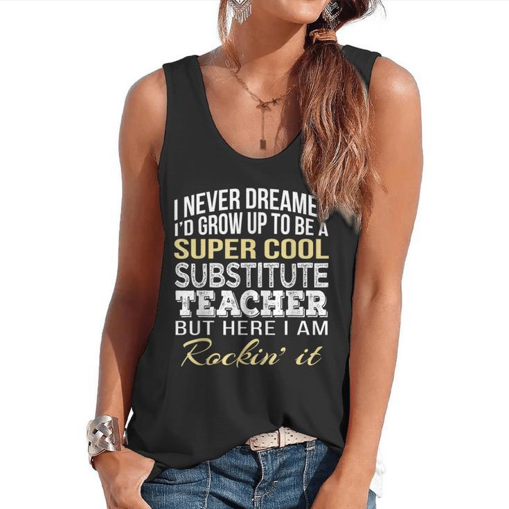 Substitute Teacher T Shirt School Tee Flowy Tank
