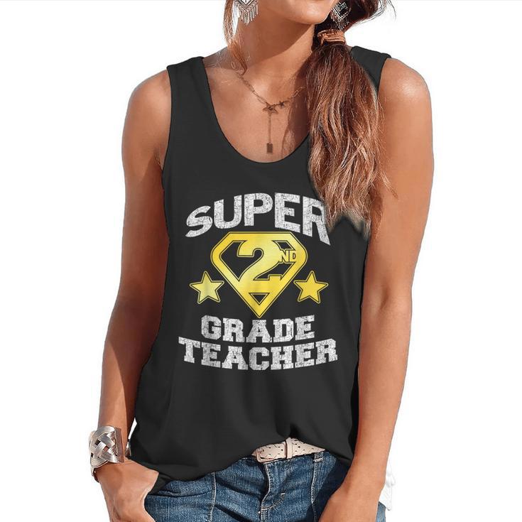 Super 2nd Grade Teacher Hero Flowy Tank