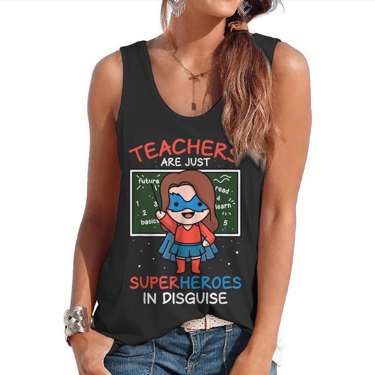 Super Hero Teacher Superheroes In Disguise Flowy Tank