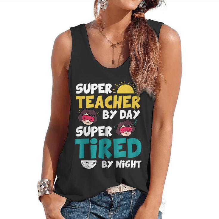 Super Hero Teacher Superheroes Flowy Tank