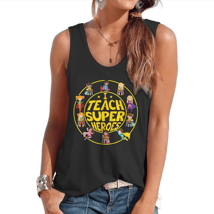 Superhero Teacher I Teach Super Heroes Flowy Tank
