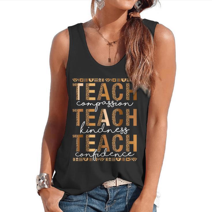 Teach Compassion Kindness Confidence History Teacher Flowy Tank
