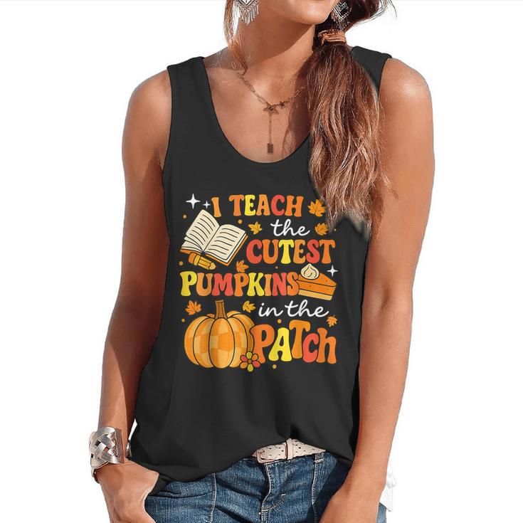 I Teach The Coolest Pumpkins In The Patch Teacher Halloween Flowy Tank