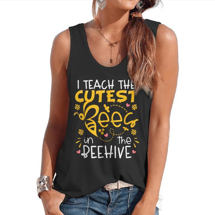I Teach The Cutest Bees In The Beehive Teacher Flowy Tank
