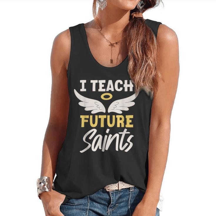 I Teach Future Saints Catholic Educator Teacher Flowy Tank