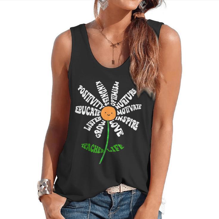Teach Love Inspire Teachers Inspirational Flower Teachers Flowy Tank