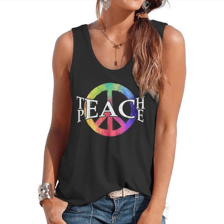 Teach Peace For Teachers And Educators Counselor Flowy Tank